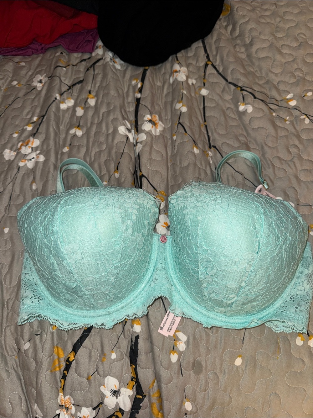 Victoria's Secret Mint Lace Underwire Bra